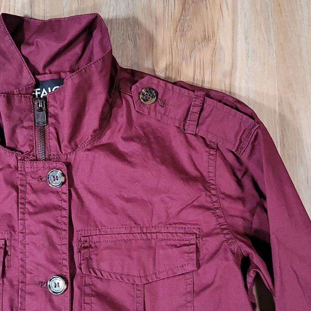 🔹️Buffalo David Bitton Raspberry Lightweight Zipper Utility Jacket Small - Picture 4 of 12